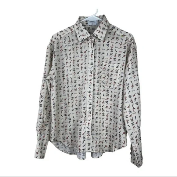 Women Top Blouse Buttons Down Later C Sz Small - Picture 3 of 12